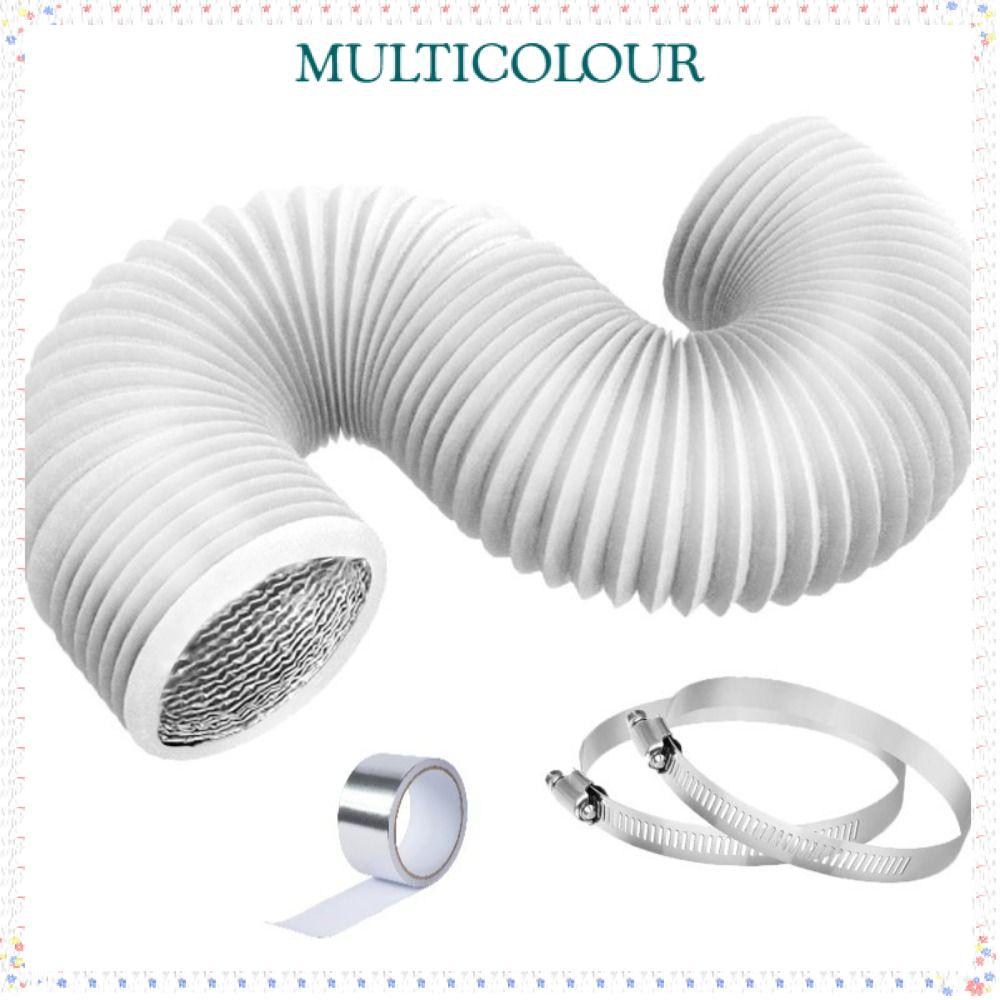 Mangueira De Ventilação Do Secador Multicolor , Duto De Ar De Folha De Alumínio De 4 Polegadas , Com 2 Tubos De Escape D