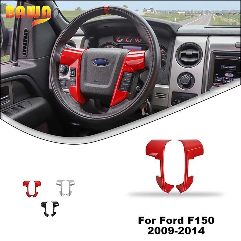 BAWA Volante Decoração Capa Guarnição Para Ford Raptor F150 2009 2010 2011 2012 2013 2014 Acessórios Interiores Do Carro