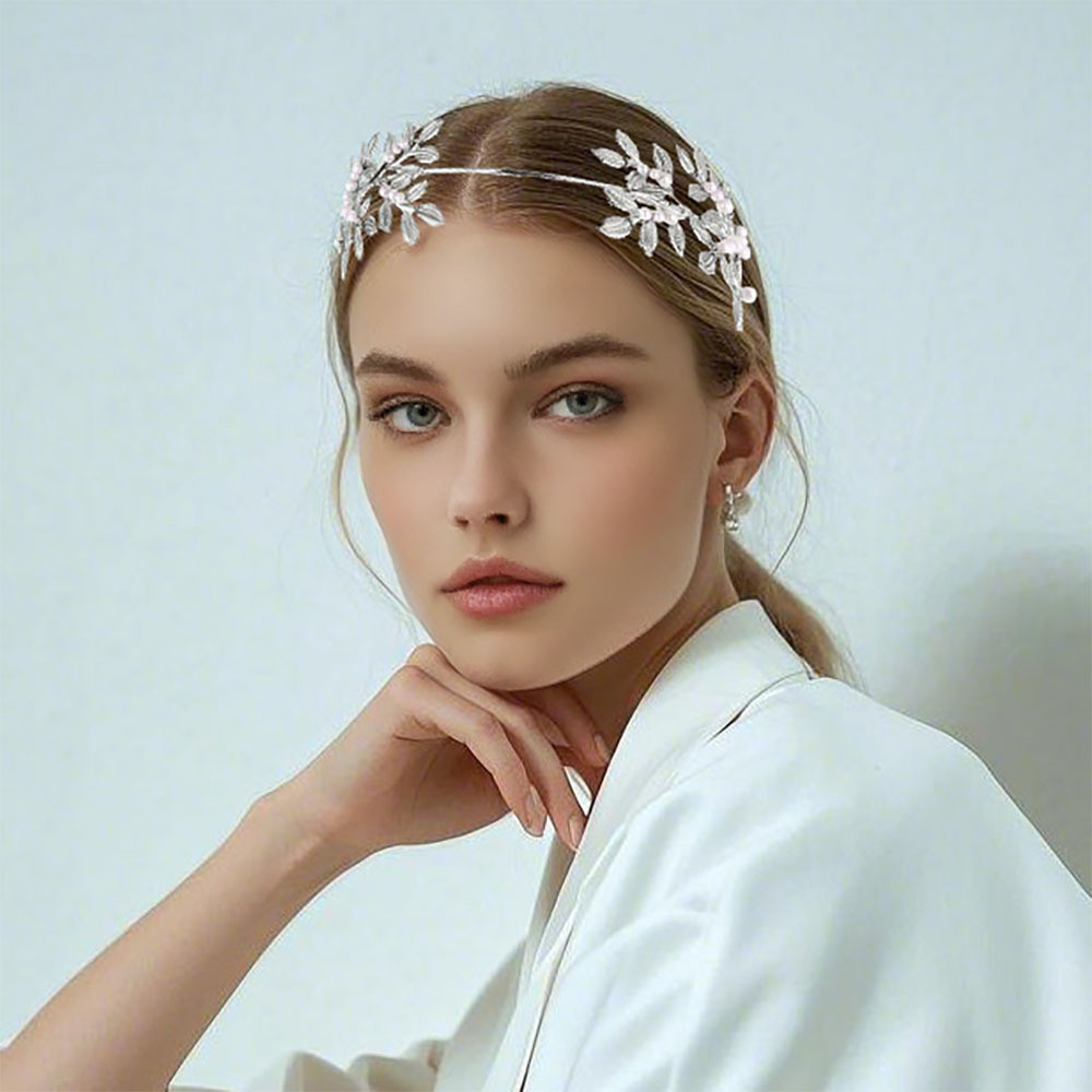 Desejo novo estilo acessórios de cabelo moda única folha dourada pérola bandana acessórios de vendas diretas da fábrica