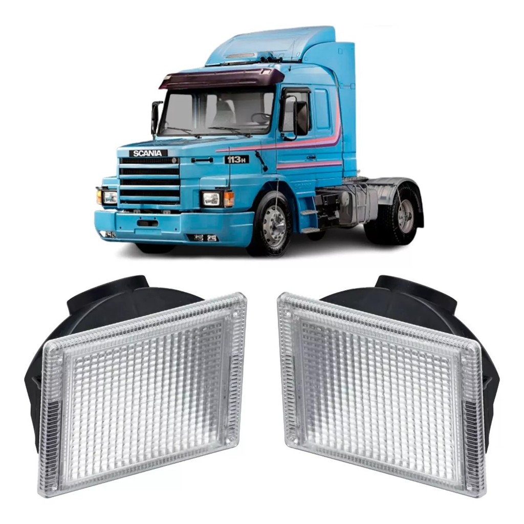 Par de Lanterna Teto Tapa Sol Compatível Scania 113 Top Line