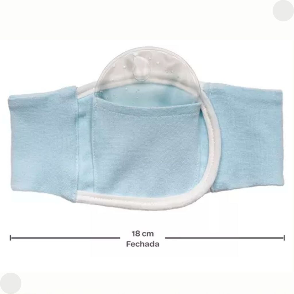 Cinta Térmica Para Alivio De Cólica Bebê Azul 09922 - Buba