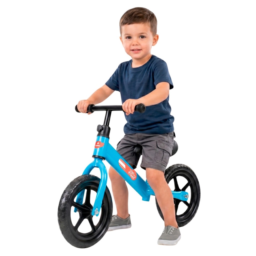 Bicicleta Infantil De Equilíbrio Sem Pedal 2 Rodas Azul - Castela