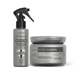 Combo Siàge Nutri Diamond: Máscara Capilar 250g + Bruma Impermeabilizante 100ml
