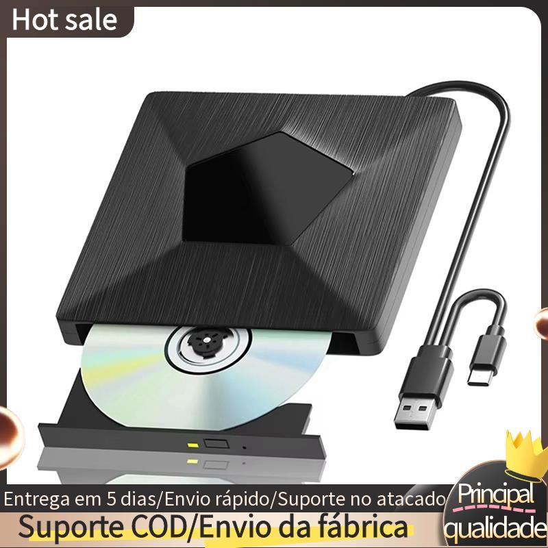 Gravador De Unidade Bluray Externo 3D Portátil Óptica Externa BD/CD/DVD Drive Player Para PC Laptop
