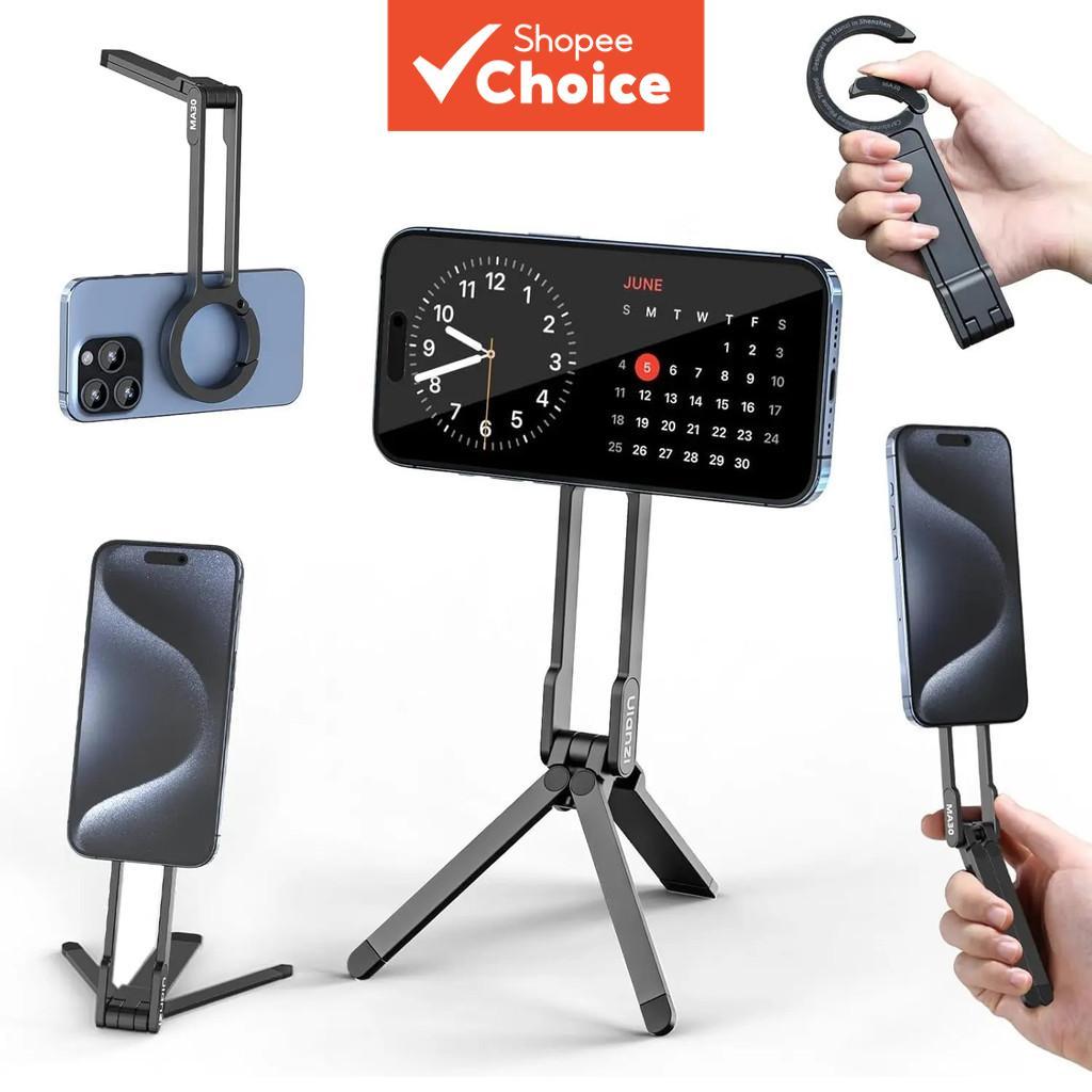 Suporte Magnético Tripé para Celular - Tripé de Mesa Dobrável para Smartphone, Suporte de Celular de Bolso Magnético de