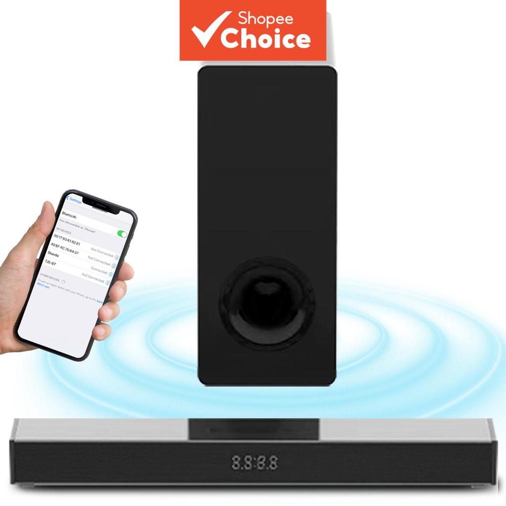 Soundbar com Subwoofer para TV, Sistema Bluetooth de Home Theater, Áudio de Som Surround com HDMI ARC, Óptico, AUX, USB