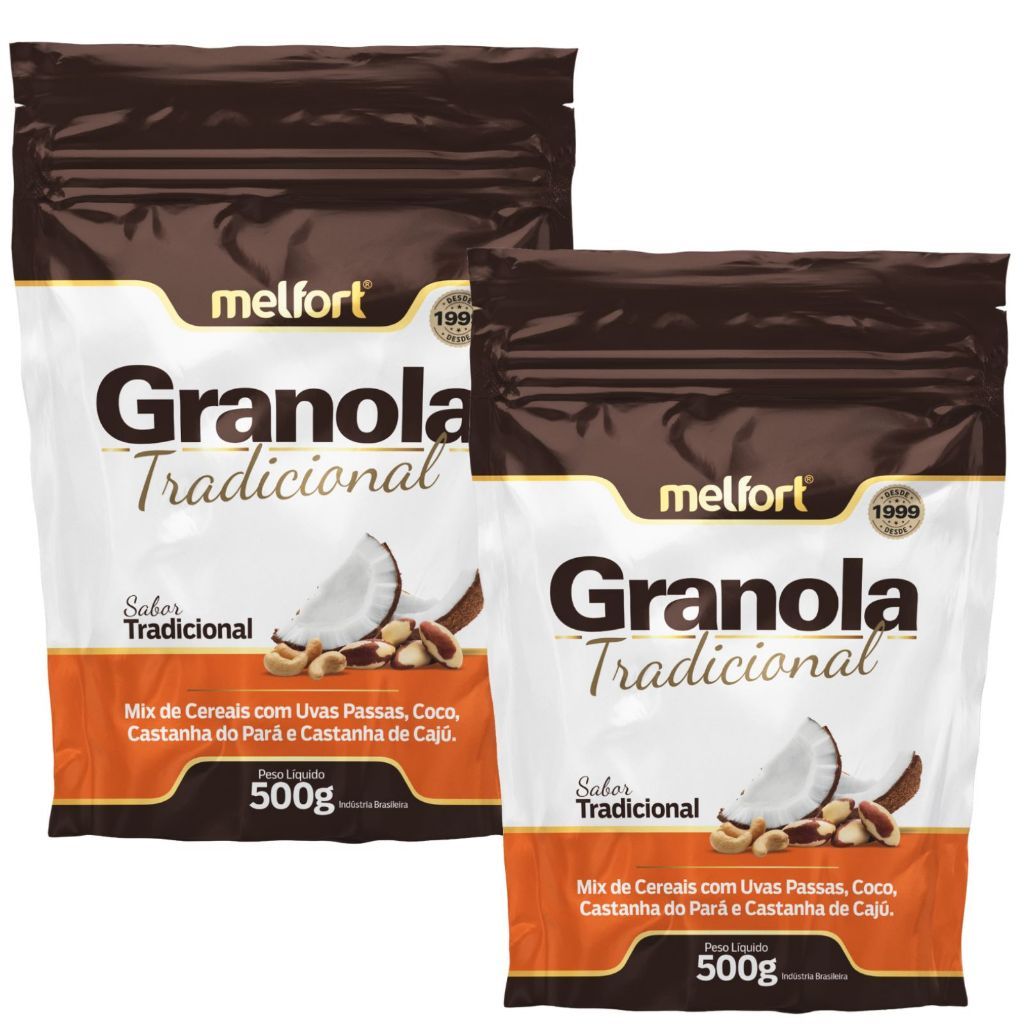 Granola Tradicional 1 Kg Mix De Cereais Com Uvas Passas, Coco, Castanha do Pará