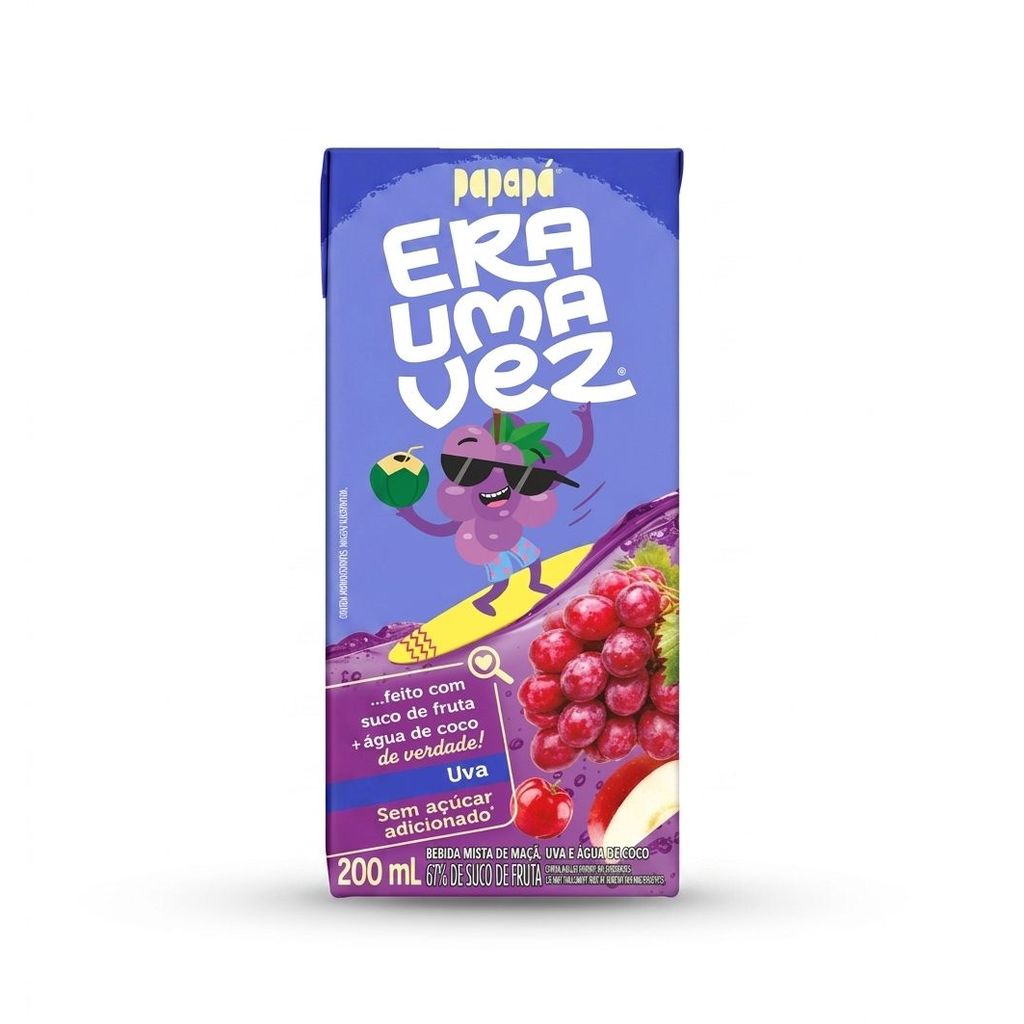 Suco de Uva e Água de Coco 200ml Papapá
