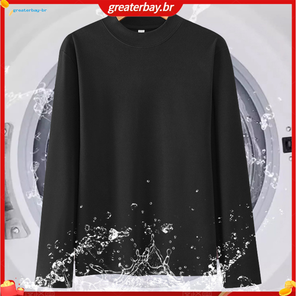 Thermal Shirt for Men Women Long Sleeve Thickened Warm Tee Round Neck Pullover Casual Autumn Winter Outdoor Wear Comfort