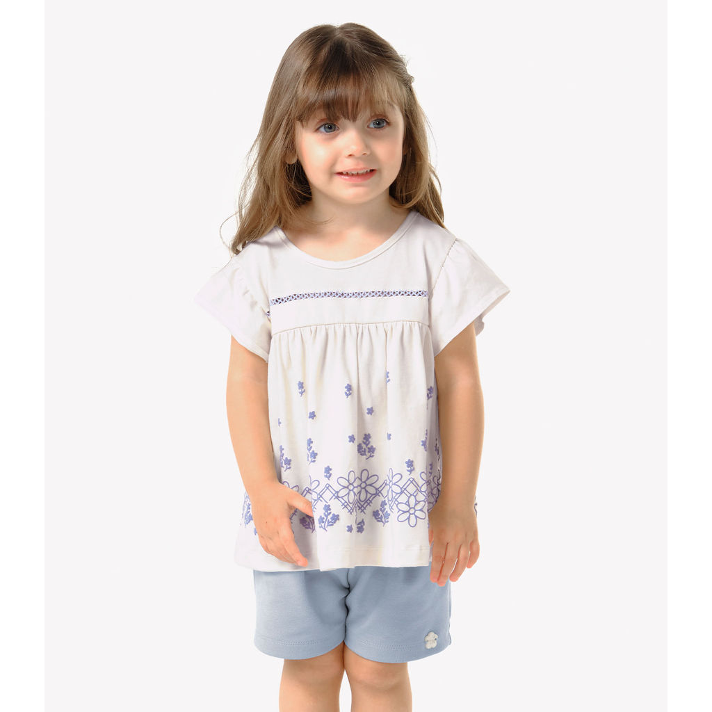 Conjunto Infantil Bata Com Short Trick Nick Bege
