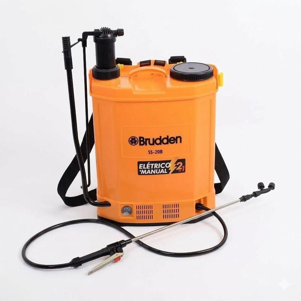 Imagem Pulverizador Costal 2 em 1 Elétrico a Bateria e Manual Brudden SS-20B 20L - 9320195