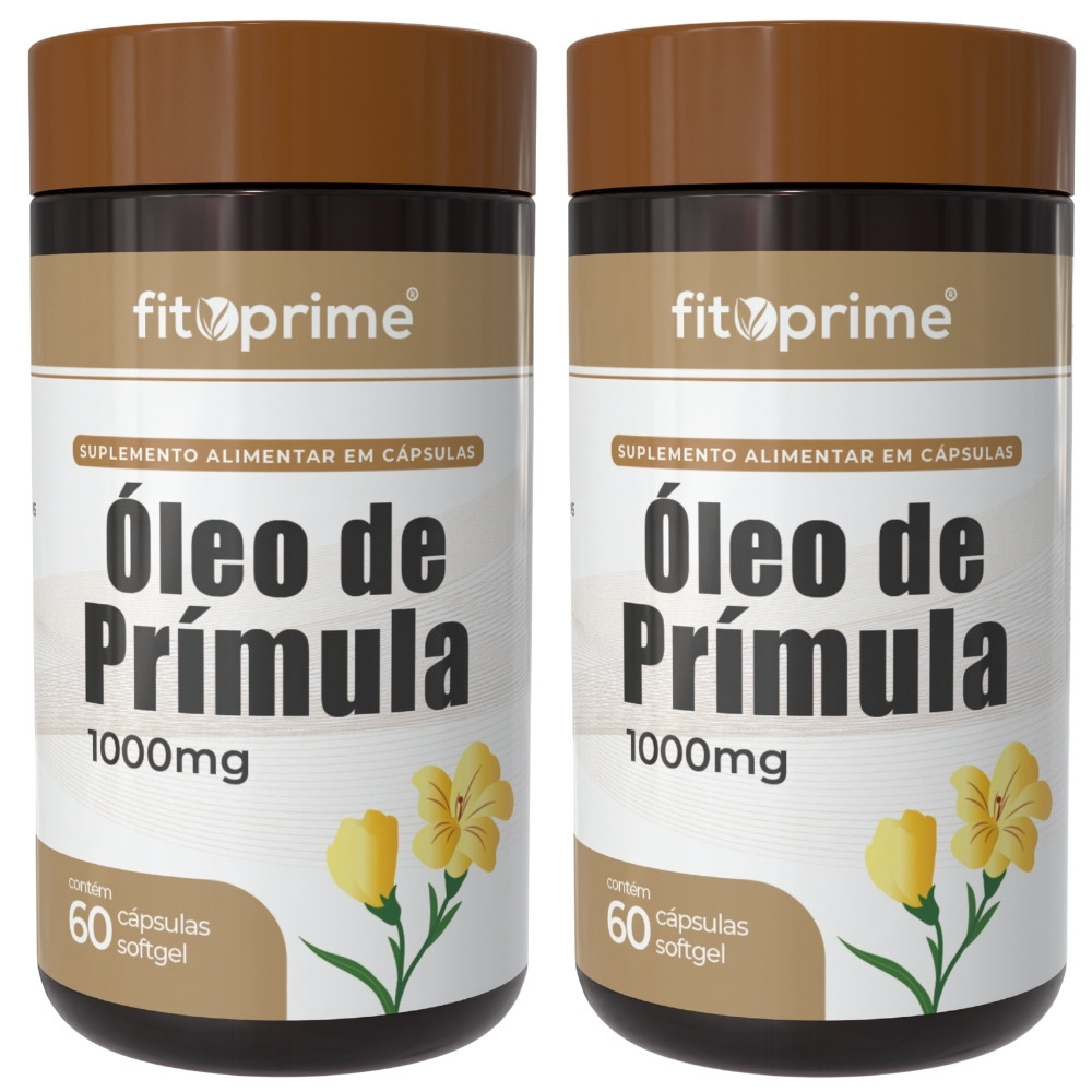 Kit 2 Óleo de Prímula Fitoprime 1000mg Suplemento Alimentar 60 Cápsulas