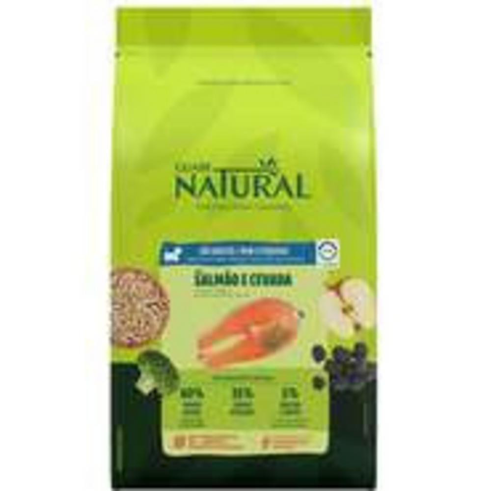 Ração para Cães Adultos Raças Mini e Pequena Sabor Salmão e Cevada 2,5Kg Guabi Natural