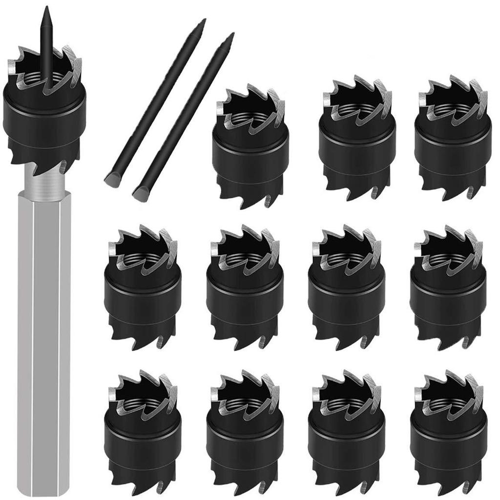 Broca de perfuração de pontos de solda para chapas metálicas automotivas 3/8hss, conjunto de ferramentas pneumáticas par