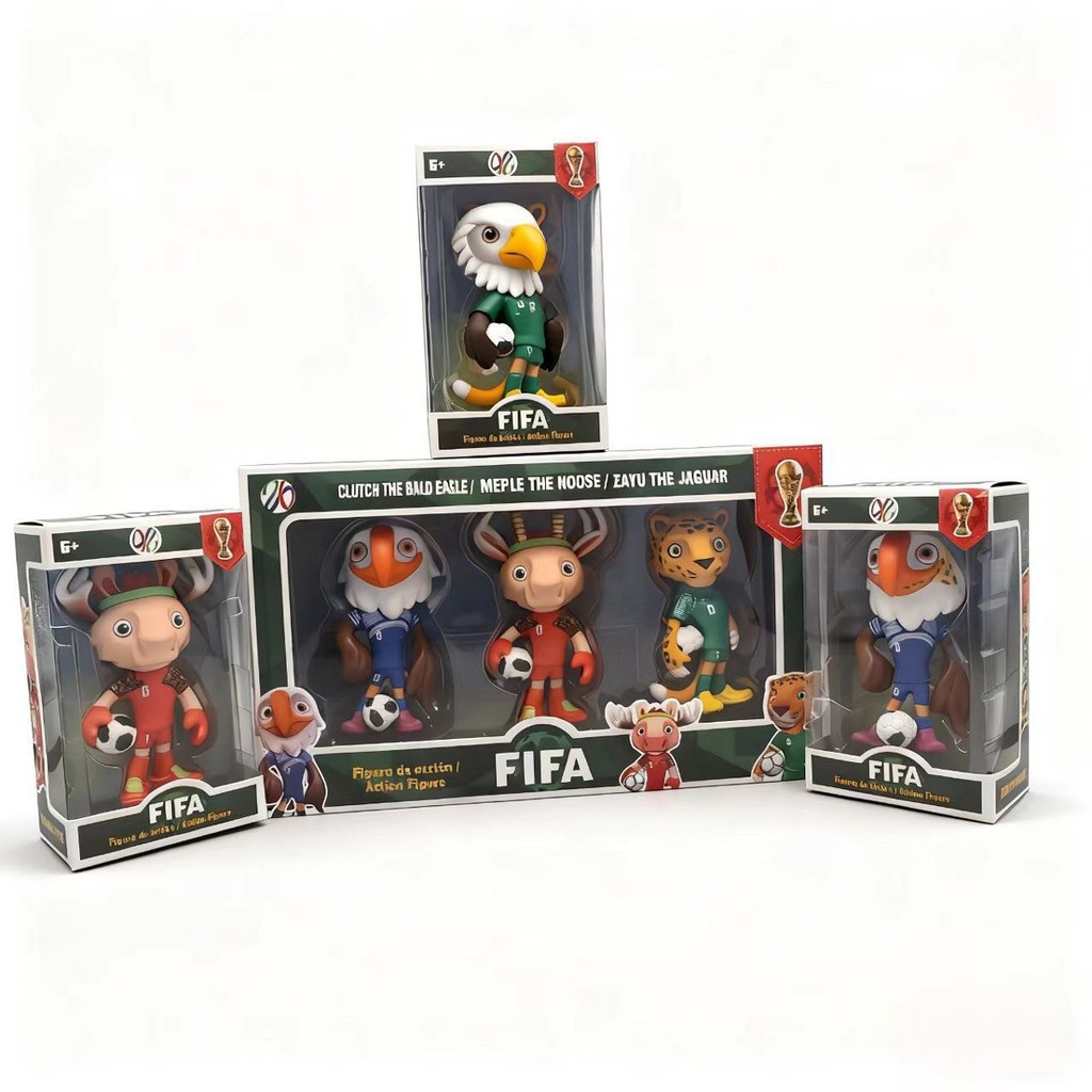 Copa do mundo mascote figura conjunto completo 2026 copa do mundo mercadoria boneca estrela fã de …