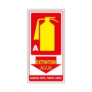 Placa De Sinalização Extintor A Água Madeira, Papel, Trapos E Fibras 15X30 Ecom IA - X-702 F9e em Oferta na Shopee