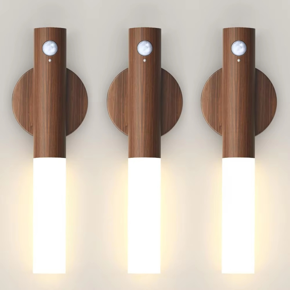 luminária Noturna Inteligente com Indução Corporal, Luzes Noturnas com Sensor de Movimento LED Recarregável