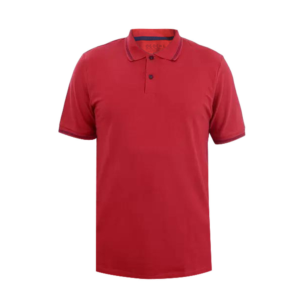 Polo Ogochi Essencial Slim Vermelho/Marinho
