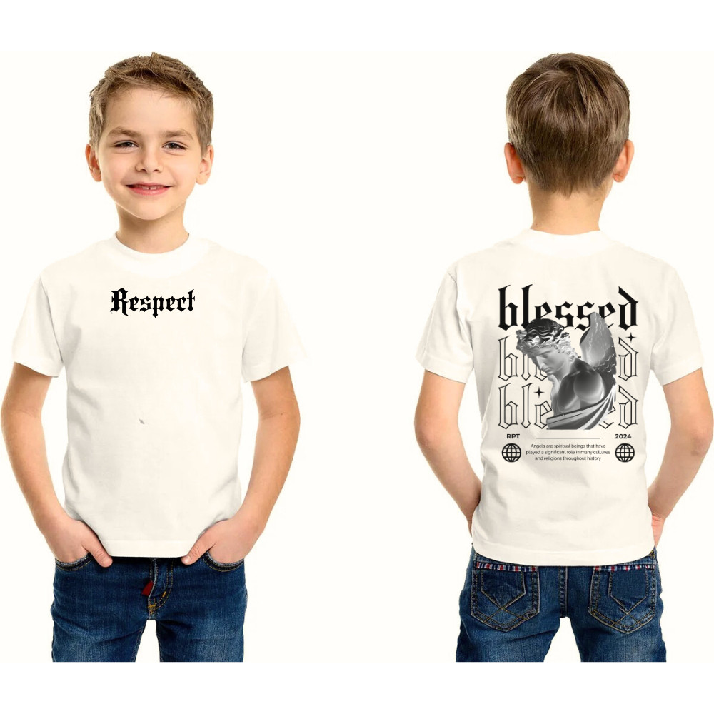 Camiseta adulto e infantil Unissex BLESSED RESPECT Country 100% Algodão Lançamento 2026 top 1