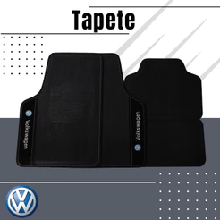 Jogo Tapete Personalizado Carro Borracha Volkswagen Bordado