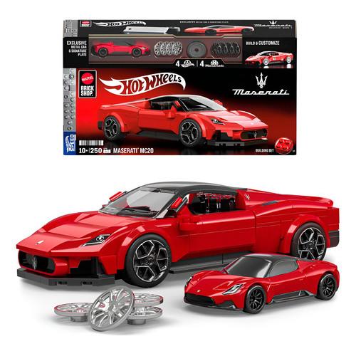 Mattel Brick Shop Hot Wheels Construção Speed Maserati Mc20