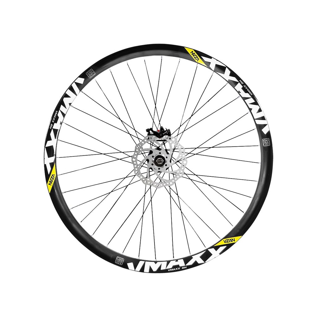 Roda Dianteira Aro 26 Vzan Vmaxx Neon Para Freio a Disco Cubo Rosca e Freio a Disco Cor:Preto