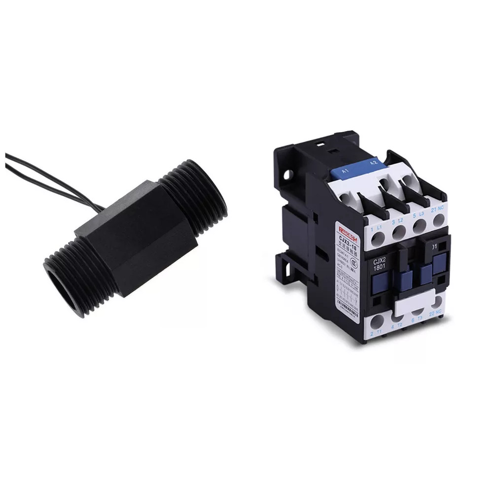 Kit Sensor Fluxo Água + Chave Contatora 1801A Automação NFe