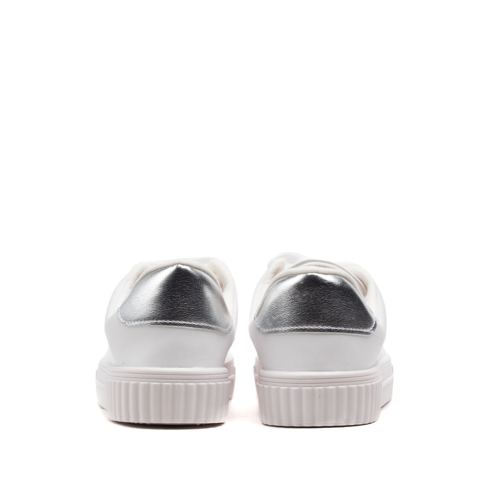 Detalhes do Tênis Feminino Vizzano com Detalhe Metalizado Branco