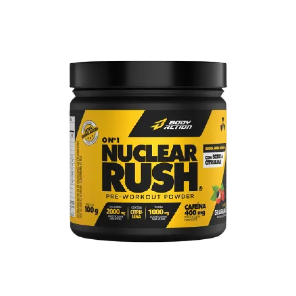 Pré Treino - Nuclear Rush Pre Workout Guaraná 100g - BodyAction