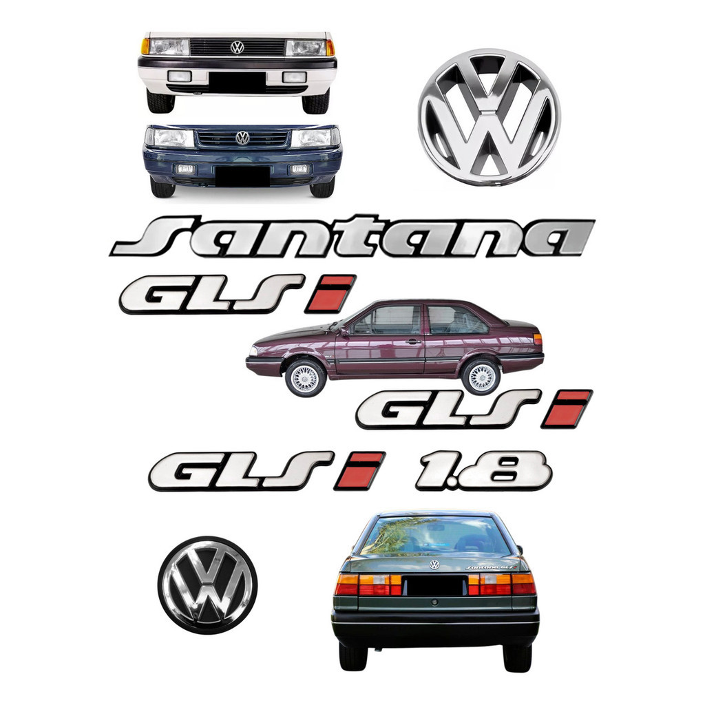 Kit Emblemas Santana Glsi 1.8 + Laterais Glsi - 1991 À 1998