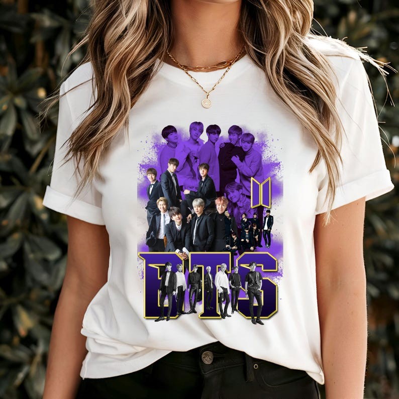 Camiseta De Algodão Confortável Casual De Verão Unissex Com Estampa De Música Pop Coreana BTS