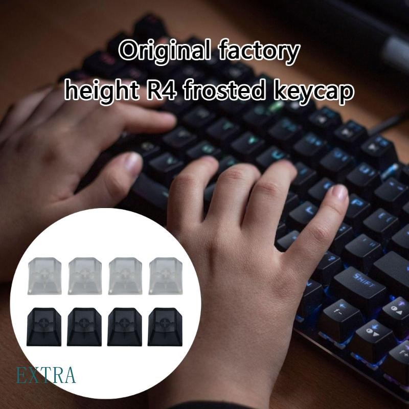 EXT 4 Unidades Branco Transparente Keycap Perfil PC Substituição Para Interruptores Teclado Mecânico