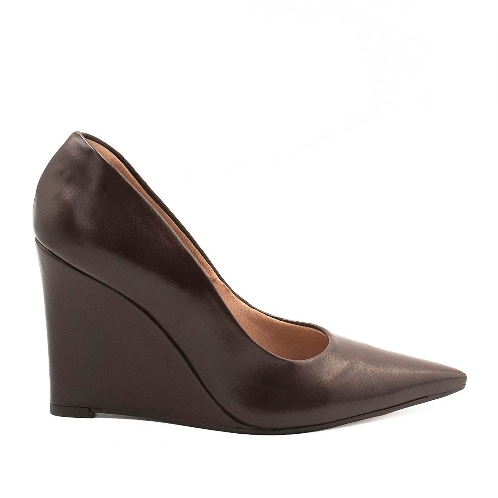 Scarpin Zatta Anabela Bico Fino  Antonia Marrom em Oferta na Shopee