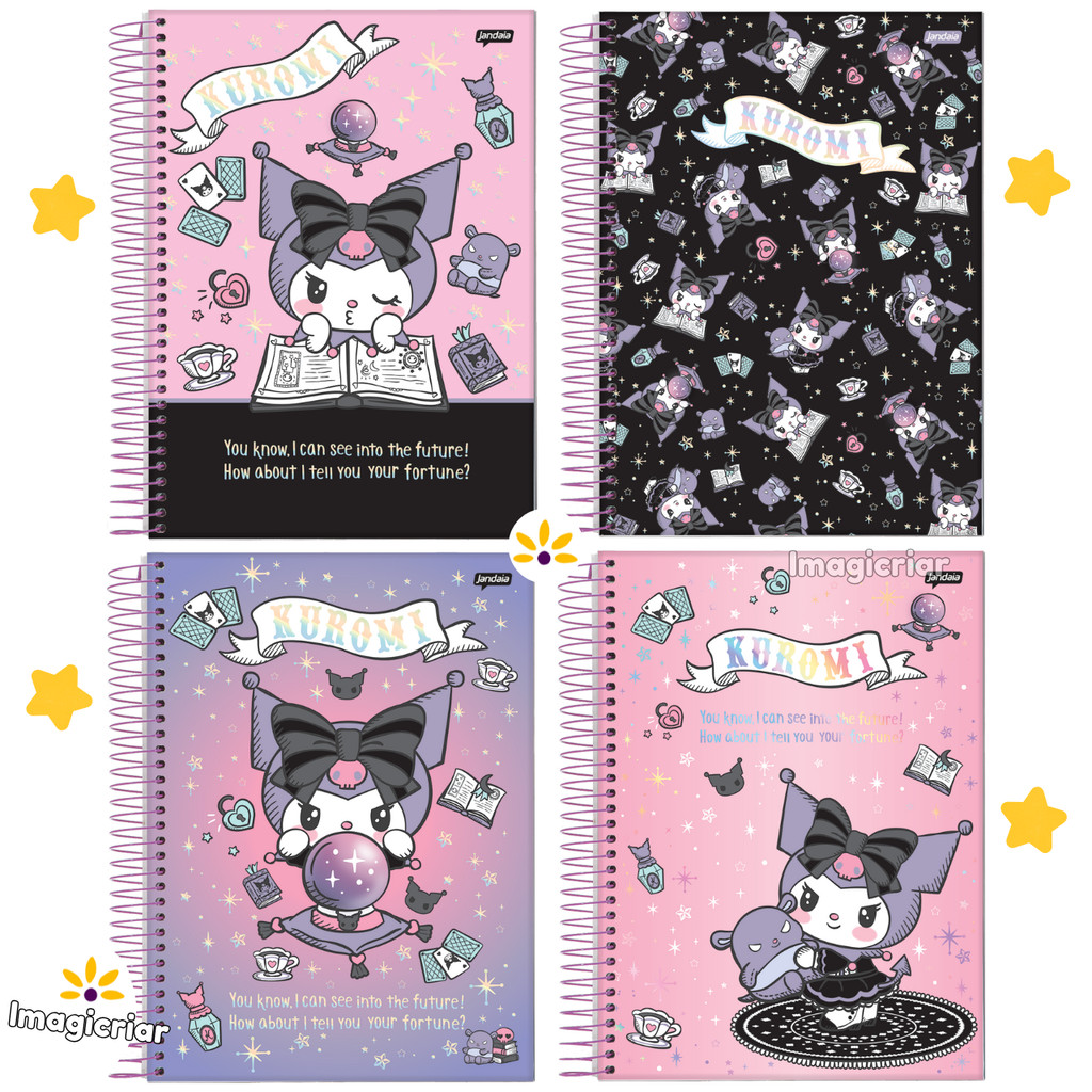 Caderno Universitário Kuromi Jandaia - 1 ou 10 Matérias em Oferta na Shopee