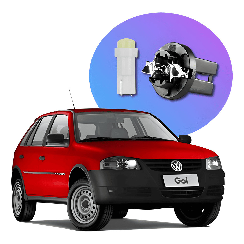 Kit 4 Lâmpadas Led Painel Gol G1 G2 G3 G4 E Comando Ar