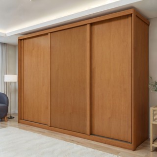 Guarda Roupa  Ollie 3 Portas 6 Gavetas 6 Prateleiras 100% MDF Amêndoa Clean/Off White/Amêndoa Clean em Oferta na Shopee