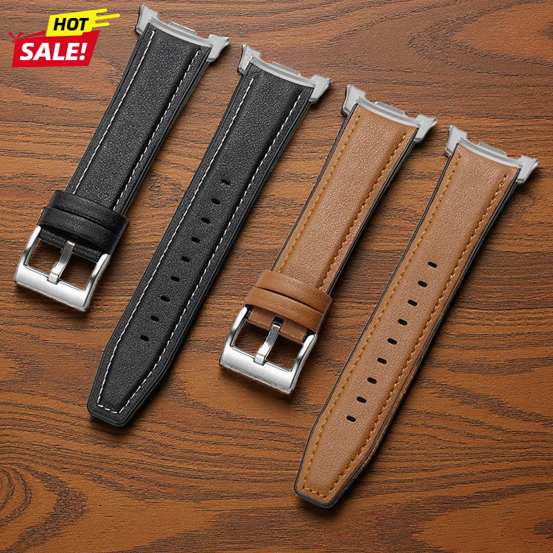 Couro Silicone Sem Lacunas Banda Para Samsung Galaxy Watch 8 44mm 40mm Pulseira Masculina 8Classic 46mm Correas em Oferta na Shopee