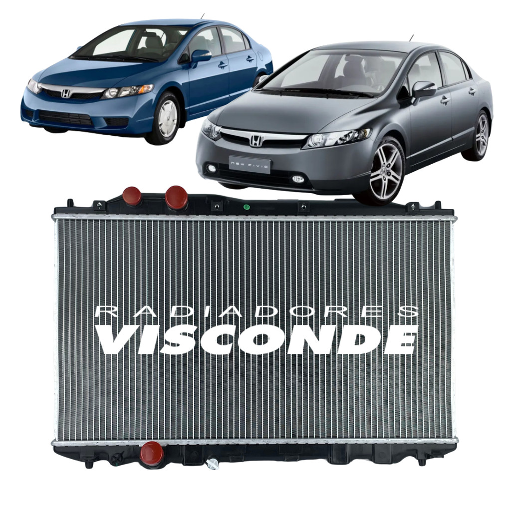 Radiador Visconde Honda Civic 1.8 2006 a 2009 em Oferta na Shopee