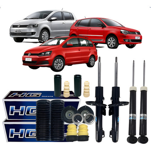 Kit 4 Amortecedor Batente Coxim Polo Fox Spacefox Nakata em Oferta na Shopee