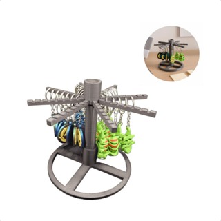 Suporte Porta Chaveiros Giratório De Mesa Display Com Base Estável e 8 Braços Para Organizar e Expor Coleções em Oferta na Shopee