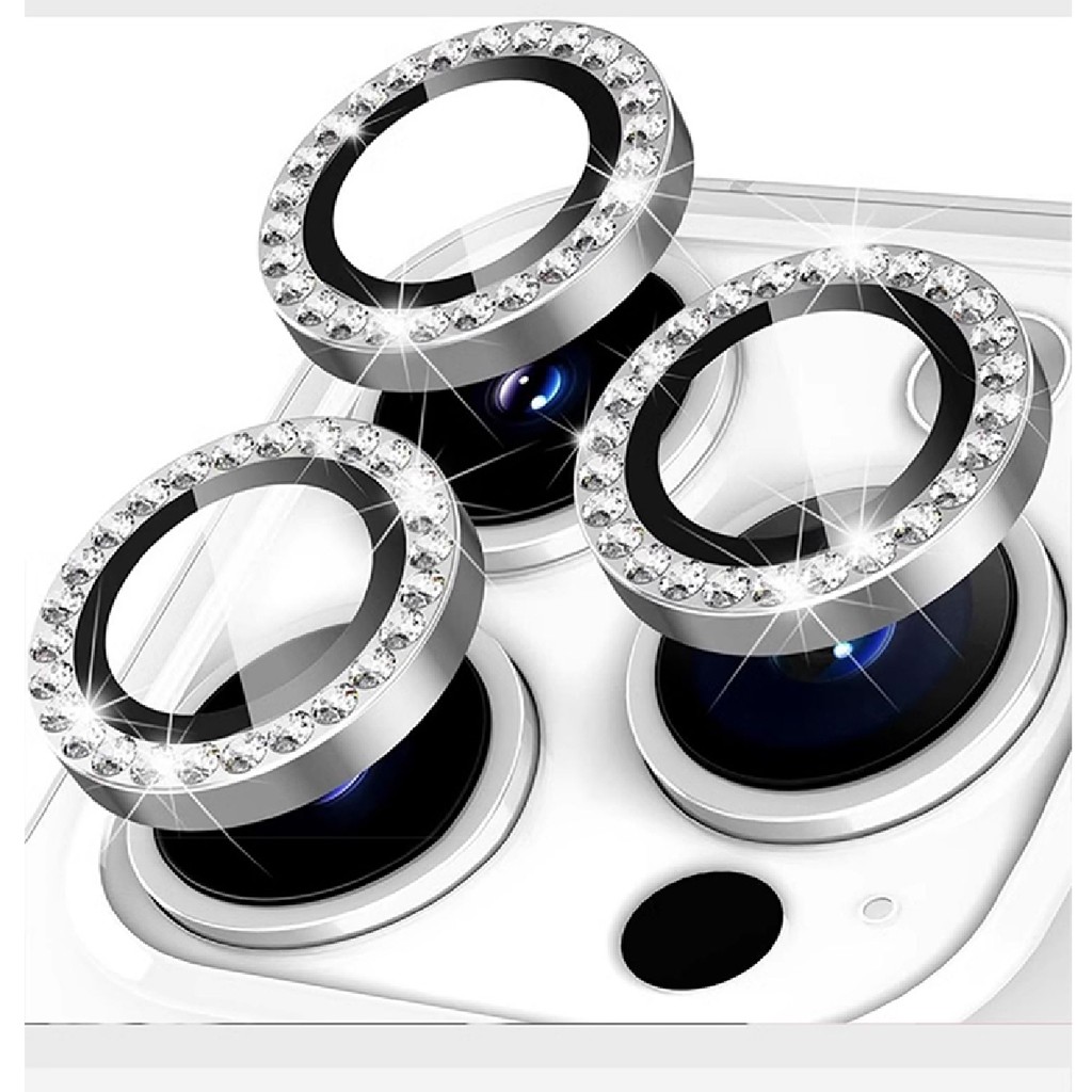 Kit Película Lente De Câmera Compatível Com iphone 11 12 13 14 15 16 Pro Plus Max Brilho Strass em Oferta na Shopee