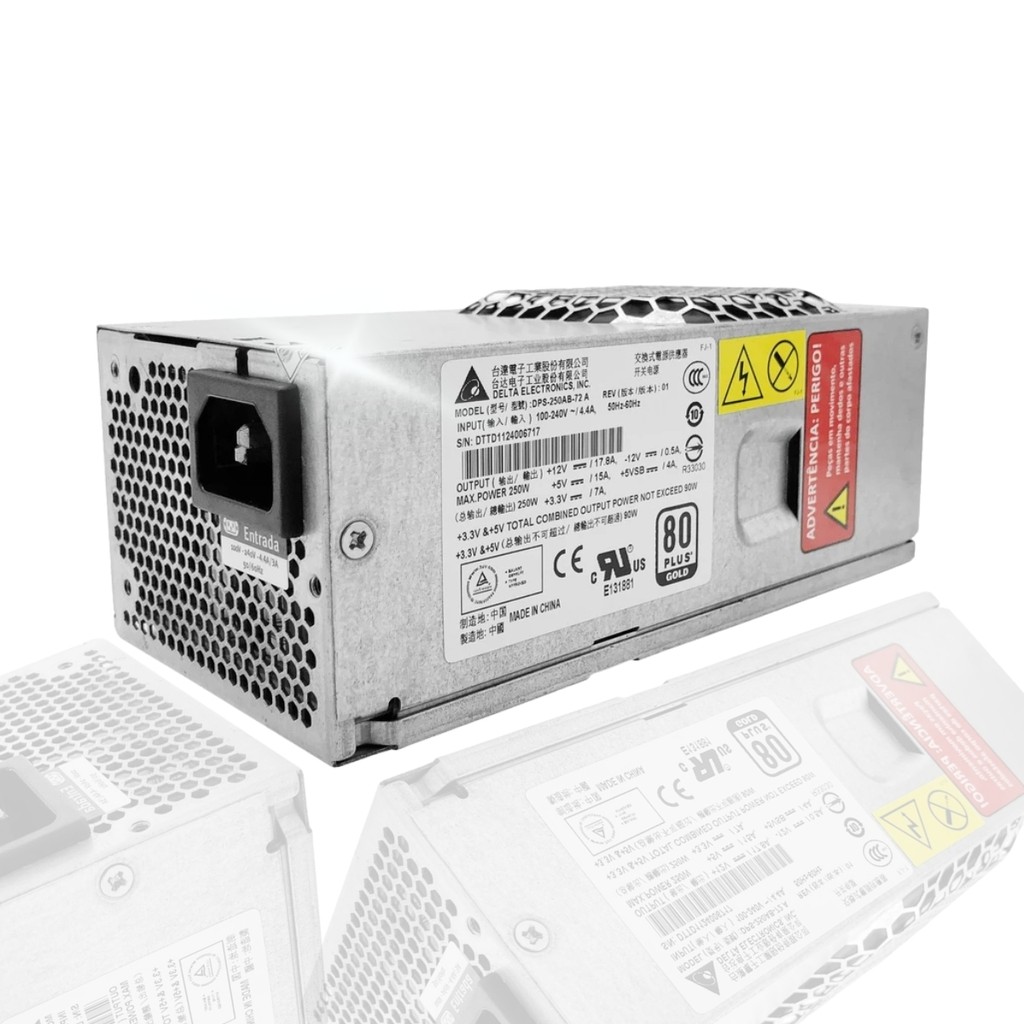 Fonte 250w Atx Slim Seasonic Delta Dps-250ab-72 80 Plus Gold