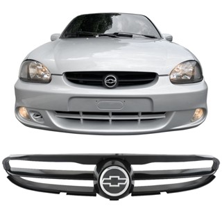 Grade Dianteira Corsa Classic Preta com Emblema Chevrolet Compatível 2003 a 2008 em Oferta na Shopee