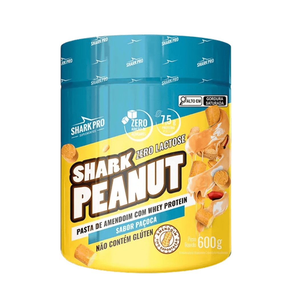 Pasta De Amendoim Pote 600g Zero Lactose Shark Pro / Paçocream
