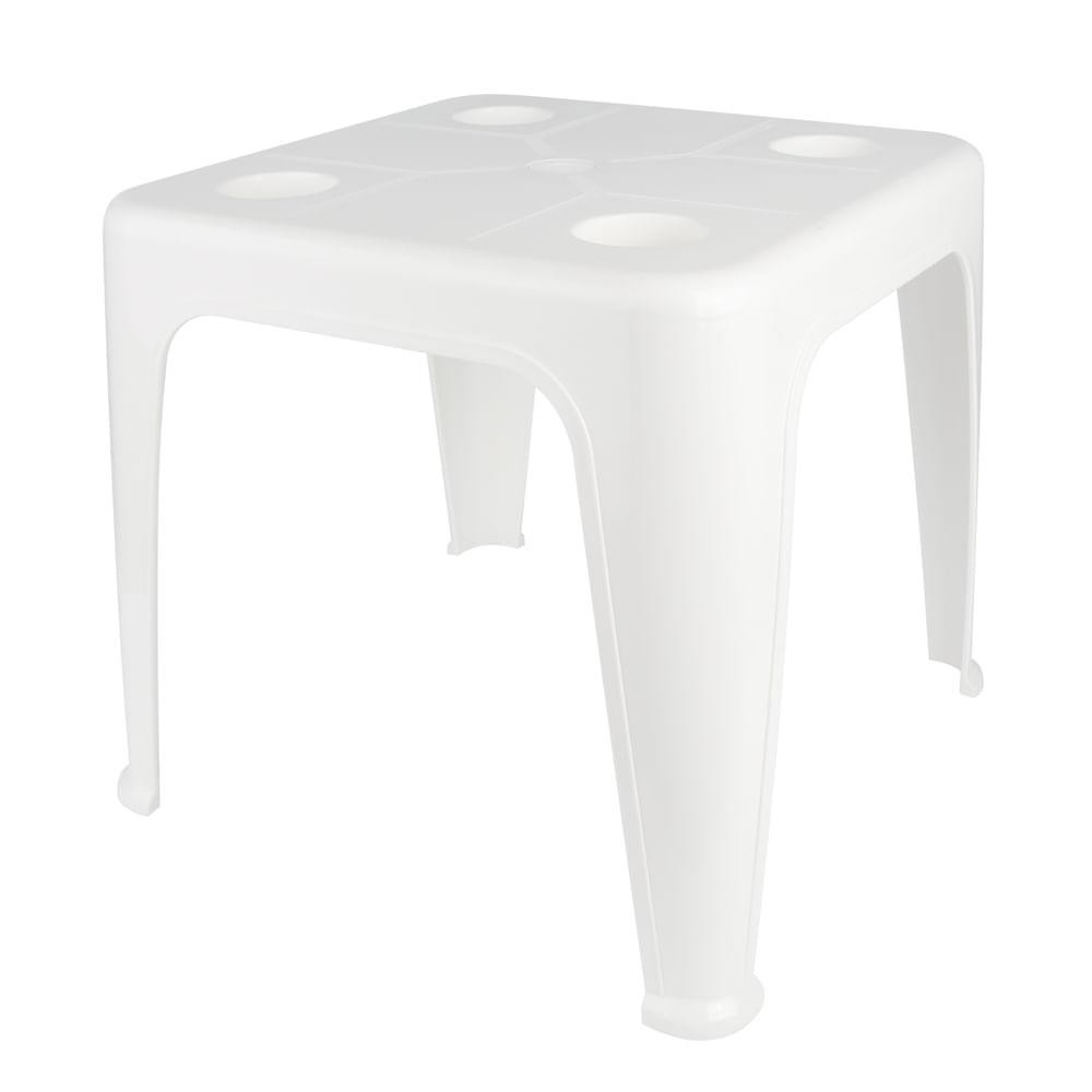 Mesa Plástica De Apoio Com Porta Copos Mor em Oferta na Shopee