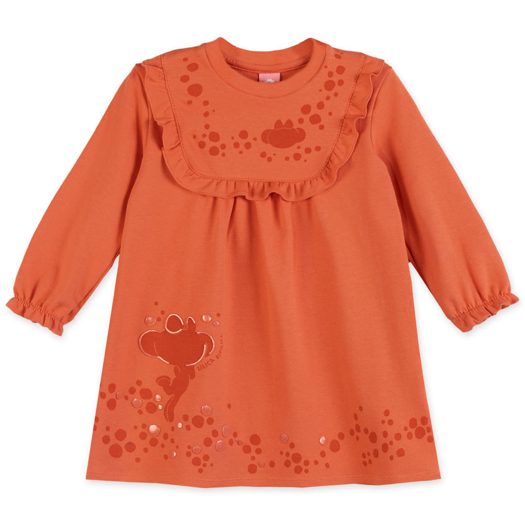 Vestido Moletinho Manga Longa Bebê Feminino Lilica Ripilica em Oferta na Shopee