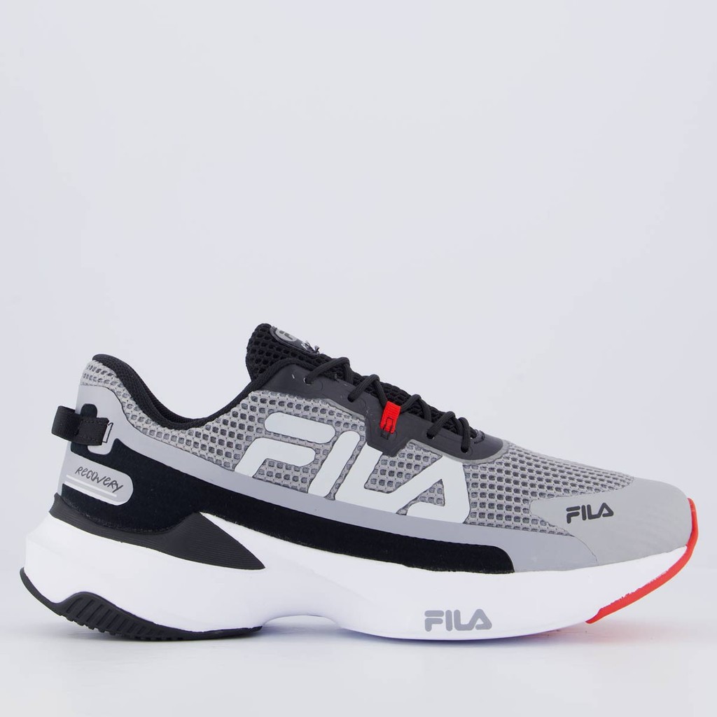 Tênis Fila Recovery Cinza e Preto em Oferta na Shopee