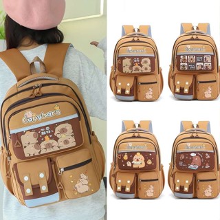 Mochila Escolar Feminina Capivara Impermeável Grande 6 Divisórias Cabe Notebook Para Crianças e Adultos Volta às Aulas em Oferta na Shopee
