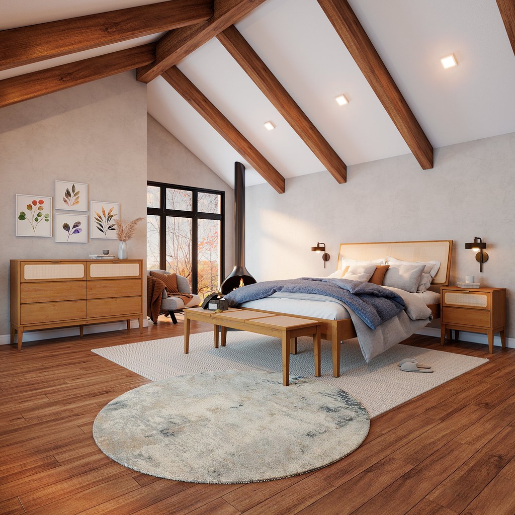 Cama King com Madeira Maciça Viena 207x111x230cm King em Oferta na Shopee