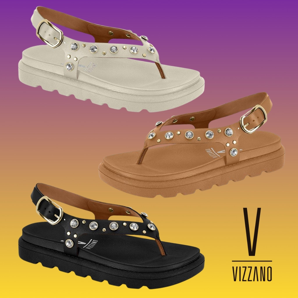 Sandália Papete Feminina Vizzano Original Lançamento Verão 2026 Conforto 6510.125 em Oferta na Shopee